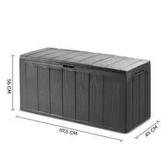 Coffre de rangement coffre de rangement en résine effet bois pour jardin
