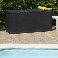 Coffre de rangement coffre de rangement en résine effet bois pour jardin