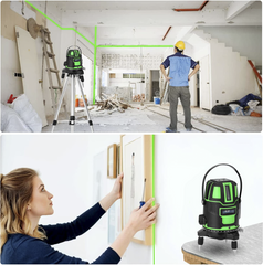 Niveau laser à nivellement automatique Faisceau vert horizontal multiligne 360°