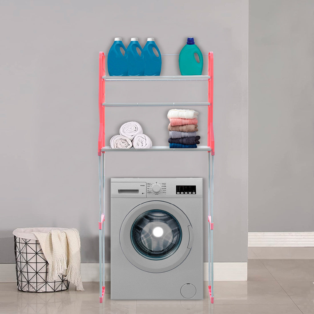 Étagère machine à laver organisateur étagères économiseur d'espace 67x23x151cm
