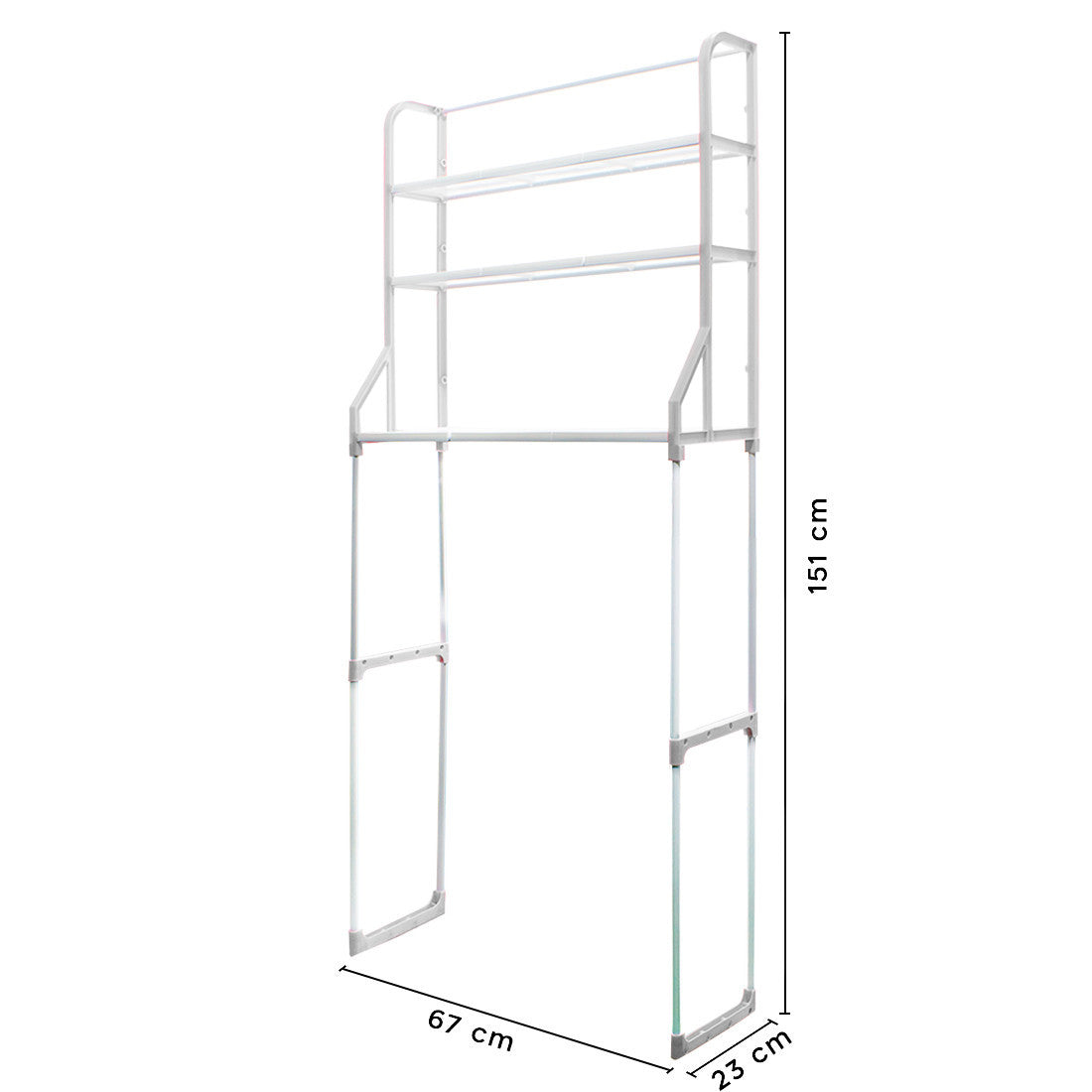 Étagère machine à laver organisateur étagères économiseur d'espace 67x23x151cm