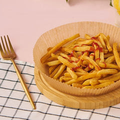 Papier cuisson pour Air Fryer 50 pcs rond 20cm antiadhésif et silicone