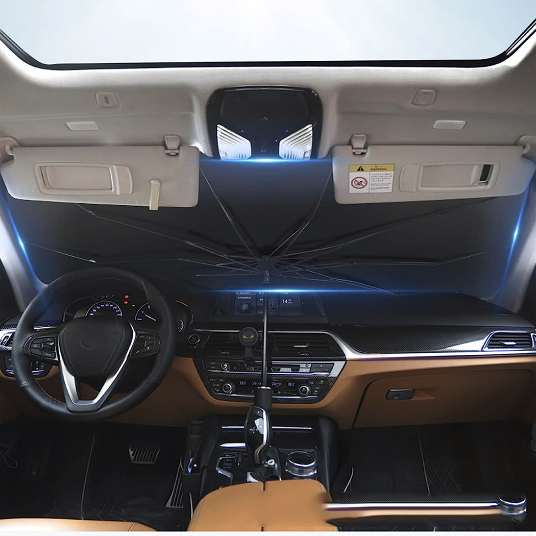 Housse de pare-brise universelle pour parapluie de voiture pliante 140x76cm
