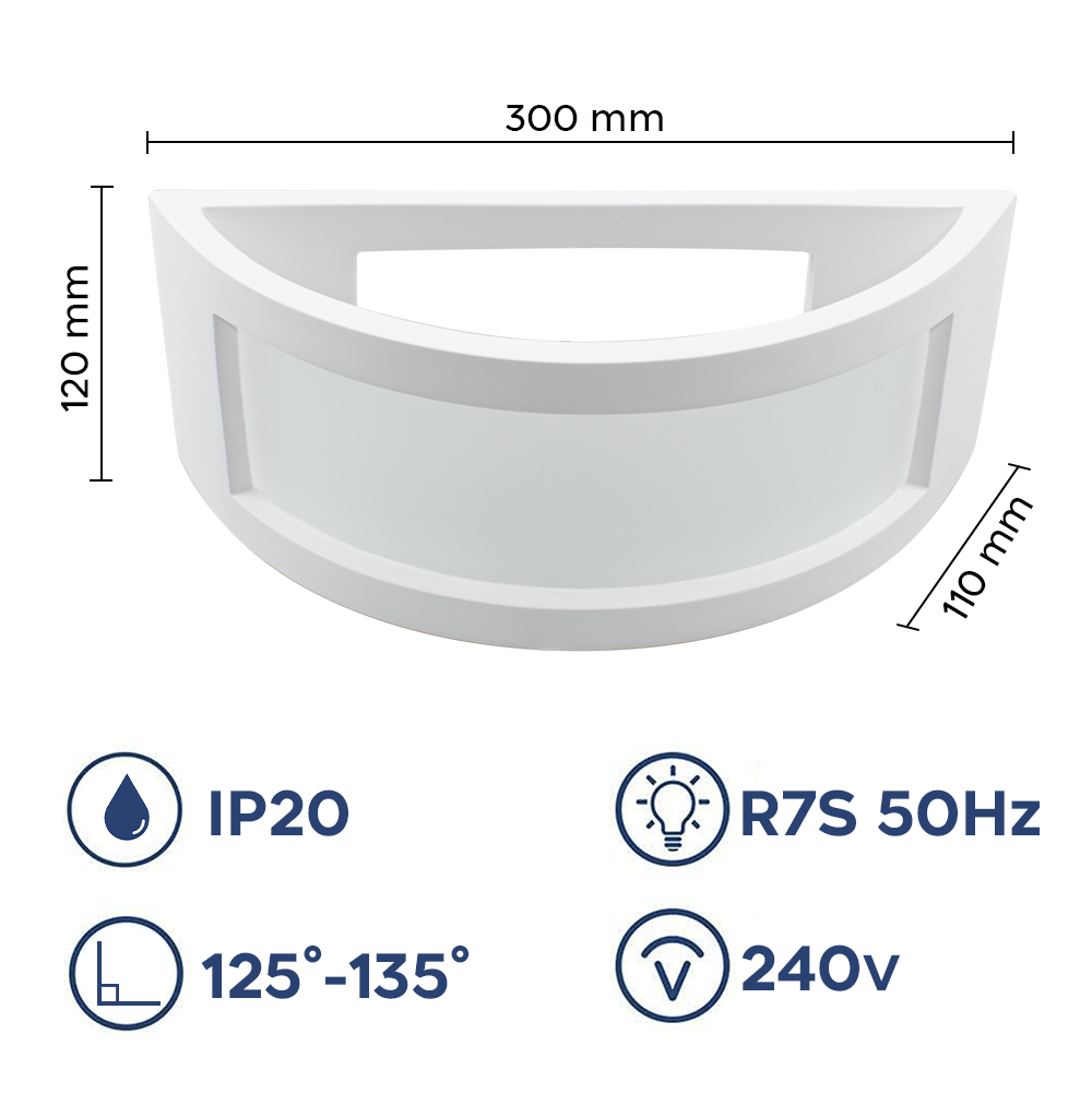 GS-5037 Applique Murale en Plâtre Double Emission R7S Attack Applique Murale LED