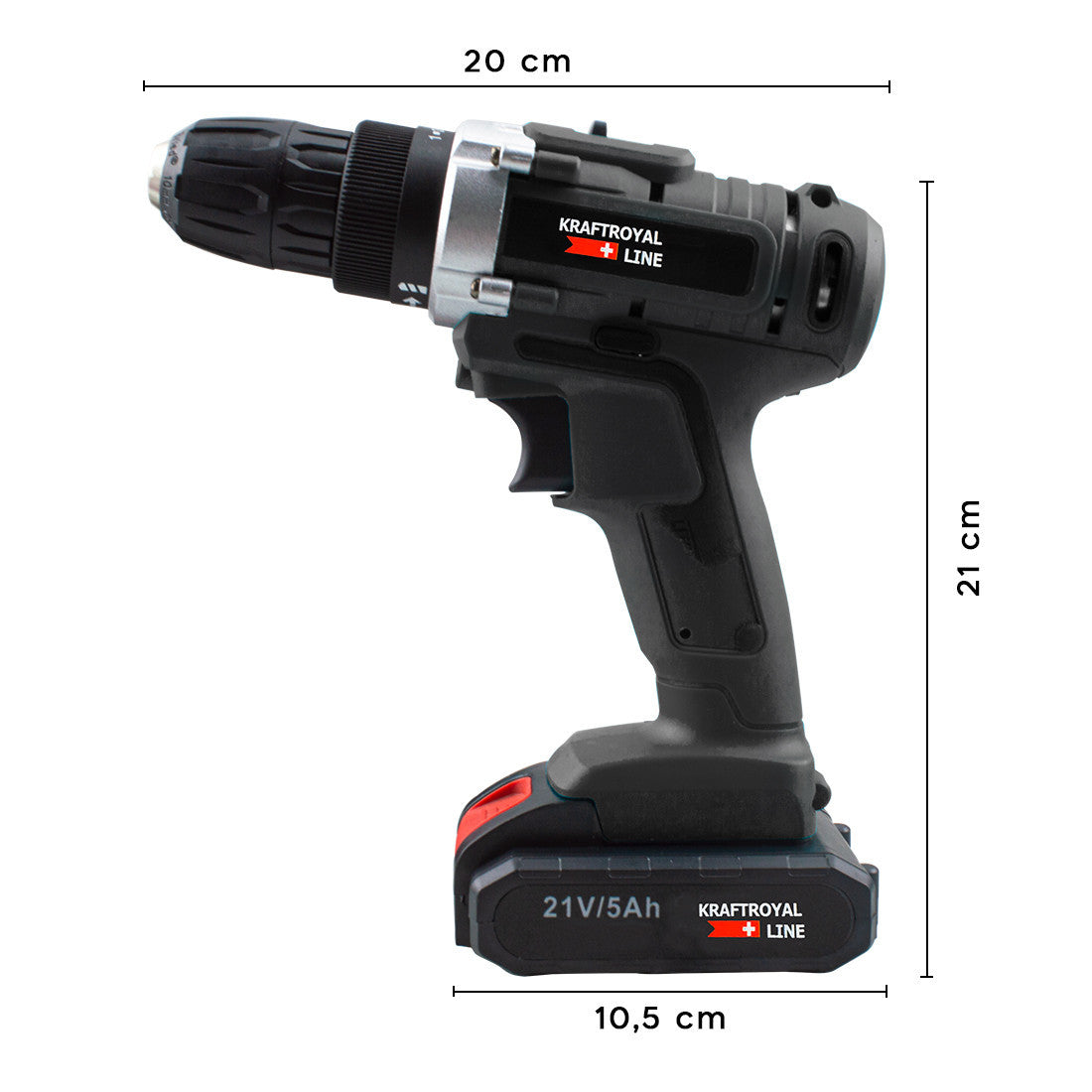 Perceuse sans fil à double batterie 21V Accessoires Vitesse 0-400rpm