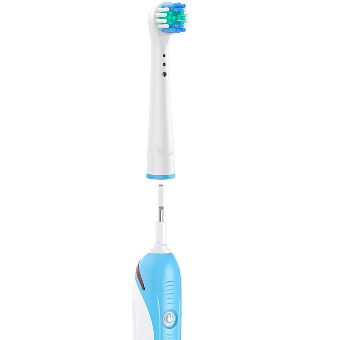 4 pièces têtes de rechange compatibles brosse à dents électrique poils ronds