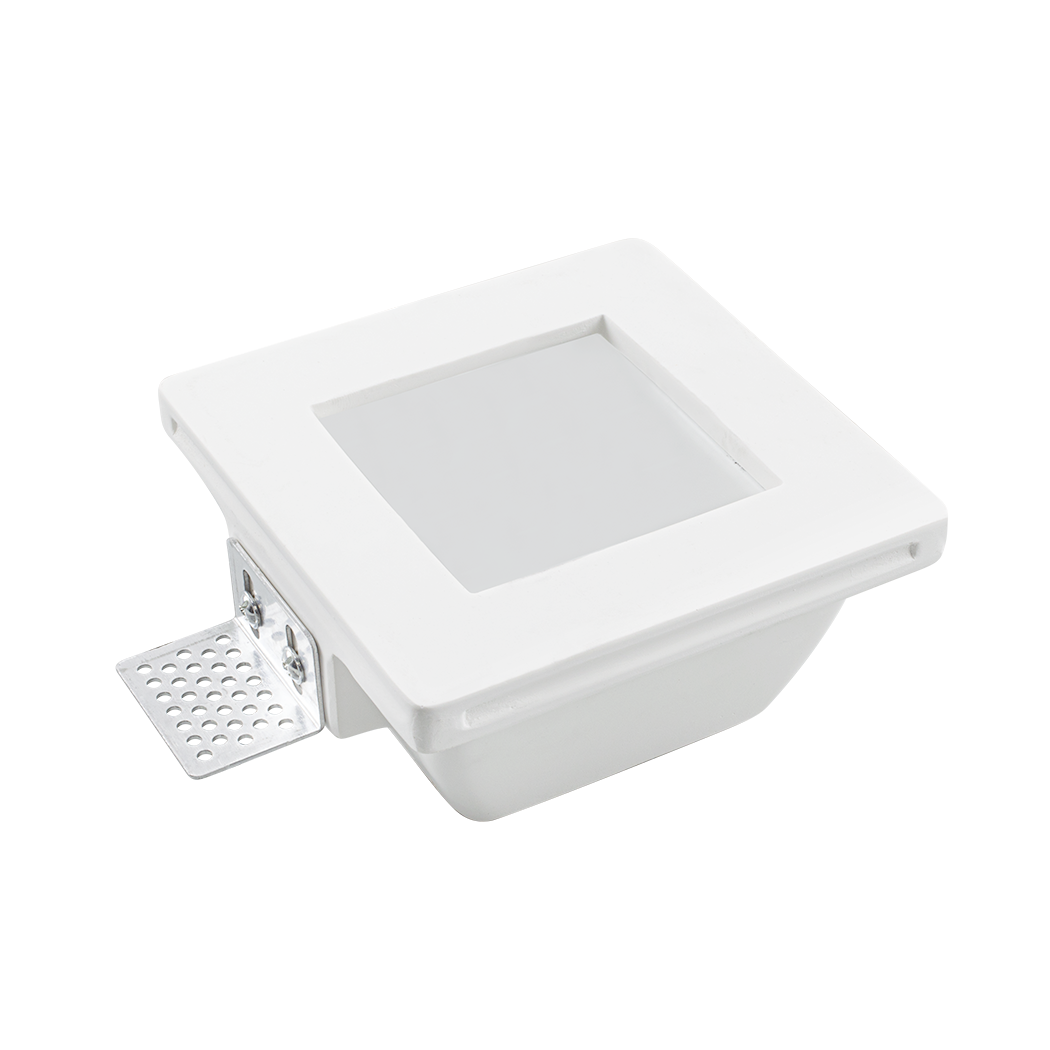 Douille en plâtre rétractable GS-5003 Square White Encastré GU10 Attack