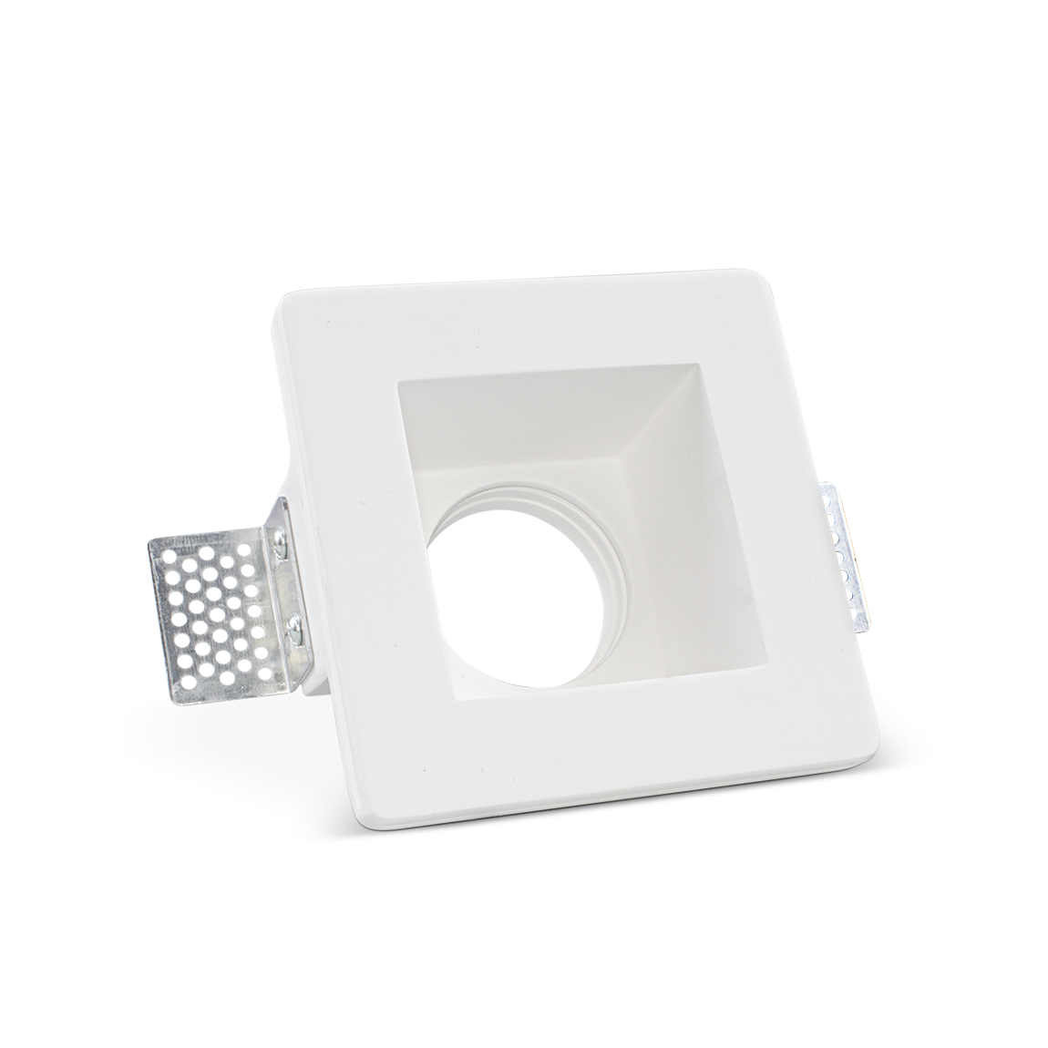Douille en plâtre rétractable GS-5006 Blanc Carré Encastré GU10 Attaque