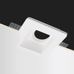 Douille en plâtre rétractable GS-5006 Blanc Carré Encastré GU10 Attaque