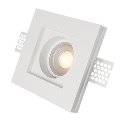 Douille en plâtre rétractable GS-5010 Blanc Carré Encastré GU10 Attaque