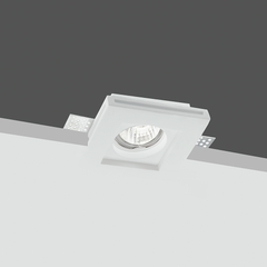 Douille en plâtre rétractable GS-5010 Blanc Carré Encastré GU10 Attaque