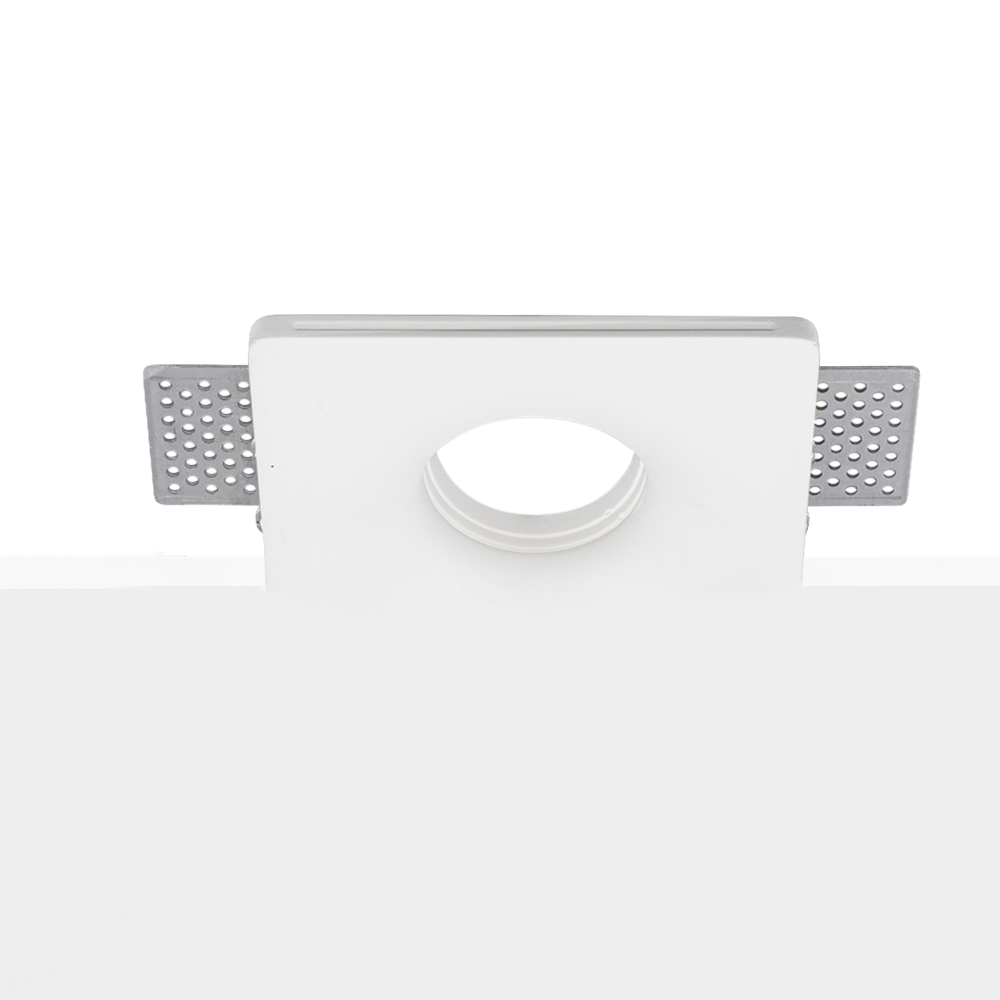 Douille en plâtre rétractable GS-5011 Square White Encastré GU10 Attack