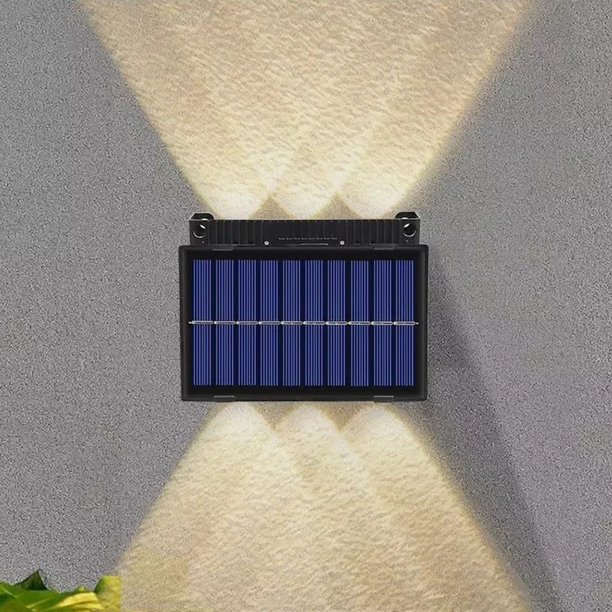 Lampe murale 6 LED avec panneau solaire 7W lumière chaude détecteur de mouvement