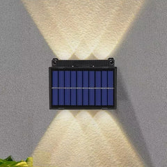 Lampe murale 6 LED avec panneau solaire 7W lumière chaude détecteur de mouvement
