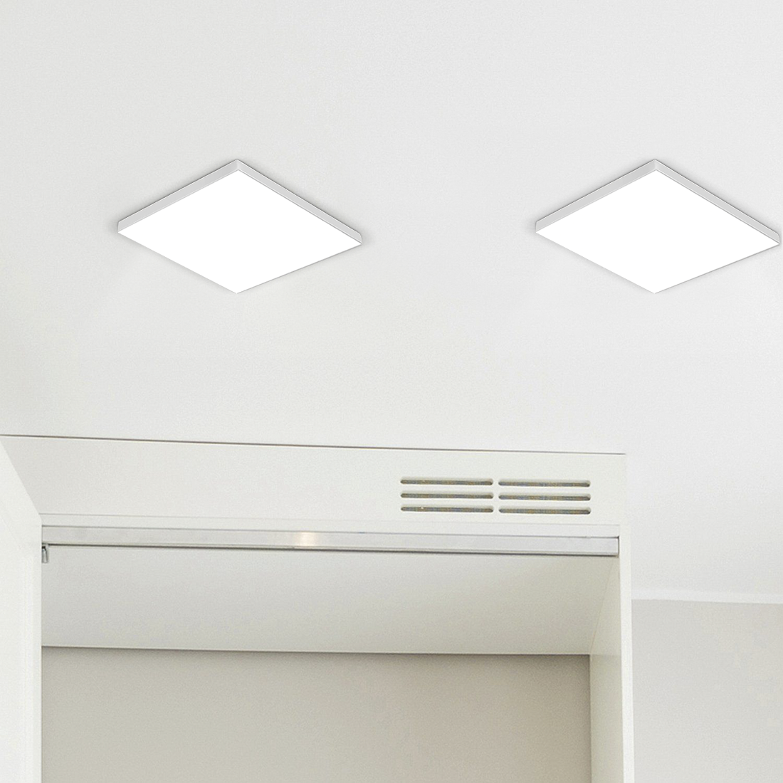 Plafonnier LED 12W Lumière blanche 6000K Lampe carrée d'intérieur