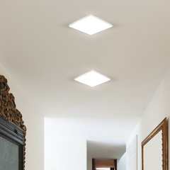 Plafonnier LED 12W Lumière blanche 6000K Lampe carrée d'intérieur