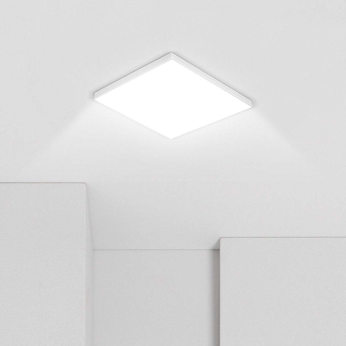 Plafonnier LED 12W Lumière blanche 6000K Lampe carrée d'intérieur