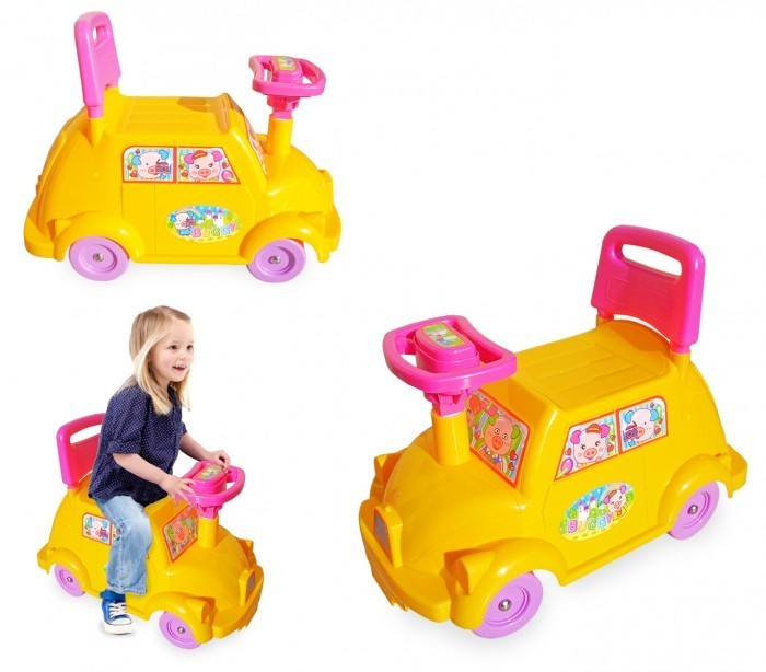Trotteur Charlie en forme de camion -klaxon et dossier haut 53x40x30 cm 112929