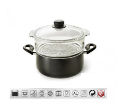 Casserole avec steamer 20cm Académie d'aluminium pur Mugnano Ligne FUOCO & IDEE