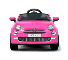 B90106 Voiture électrique pour enfants FIAT 500C siège en cuir 12V télécommandée