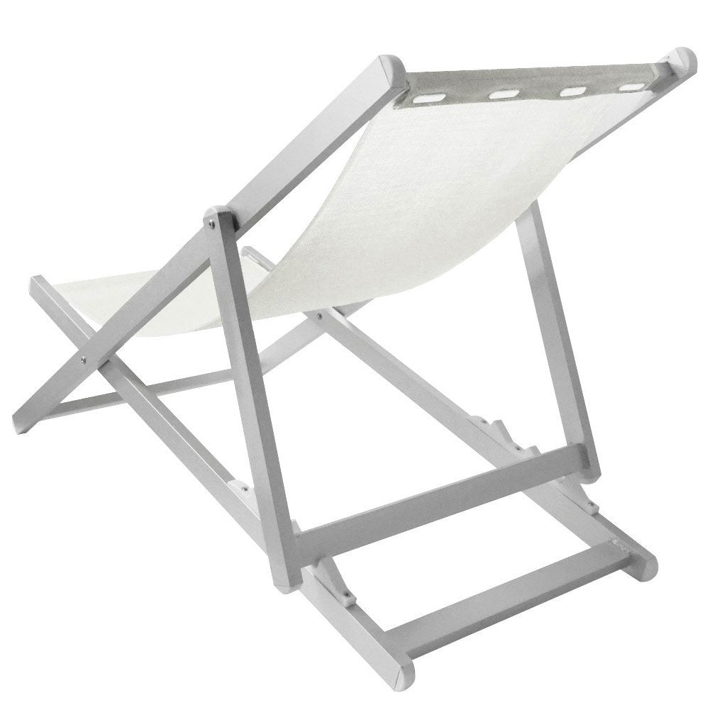 transat pliant 3 positions aluminium modèle SOVERATO en textilène