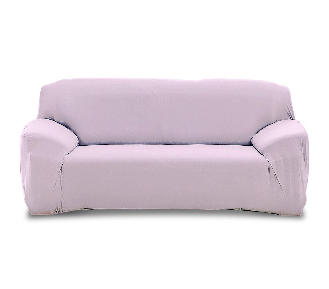 4352 Housse de canapé 2 places couleur unie tissu élastique facile à enfiler