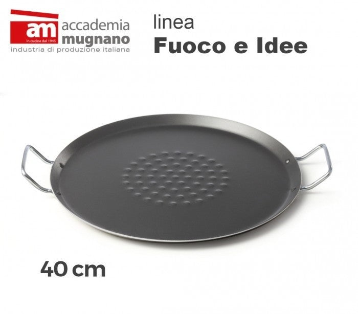 Plaque plate Regina de 40 cm de diamétre en alluminium- -Accademia Mugnano