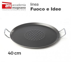 Plaque plate Regina de 40 cm de diamétre en alluminium- -Accademia Mugnano