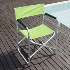 FUBUCA chaise pliante en aluminium tissu textilène 48x57x80cm VERT