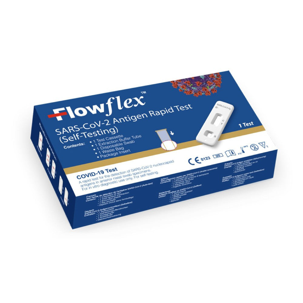 Lot de 3 Tests Hygiéniques Rapides Flowflex Sars-Cov-2 Autodiagnostic COVID-19