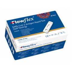 Pack de 25 Test Hygiénique Rapide Flowflex Sars-Cov-2 Autodiagnostic COVID-19