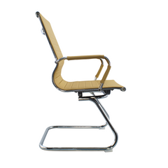 Pack de 2 chaises de salon ou de bureau ISAAC en métal et éco-cuir H95x50x45cm