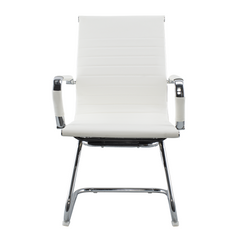 Pack de 2 chaises de salon ou de bureau ISAAC en métal et éco-cuir H95x50x45cm