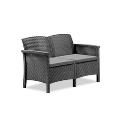 Ensemble de canapé 2 places style Rattan VENEZIA pour salon extérieur