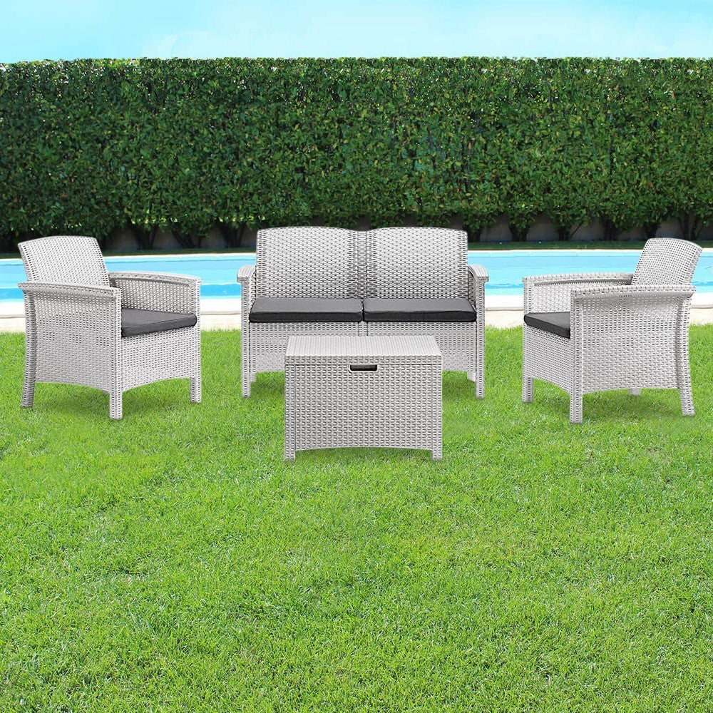 Ensemble de canapé 2 places style Rattan VENEZIA pour salon extérieur