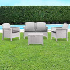 Ensemble de canapé 2 places style Rattan VENEZIA pour salon extérieur