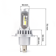 2 ampoules LED M9 H4 pour phares de voiture et de moto 1500LM 16W