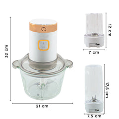 SK-7019 Mixeur de cuisine 500W 3 en 1 Multifonction Professionnel 2L