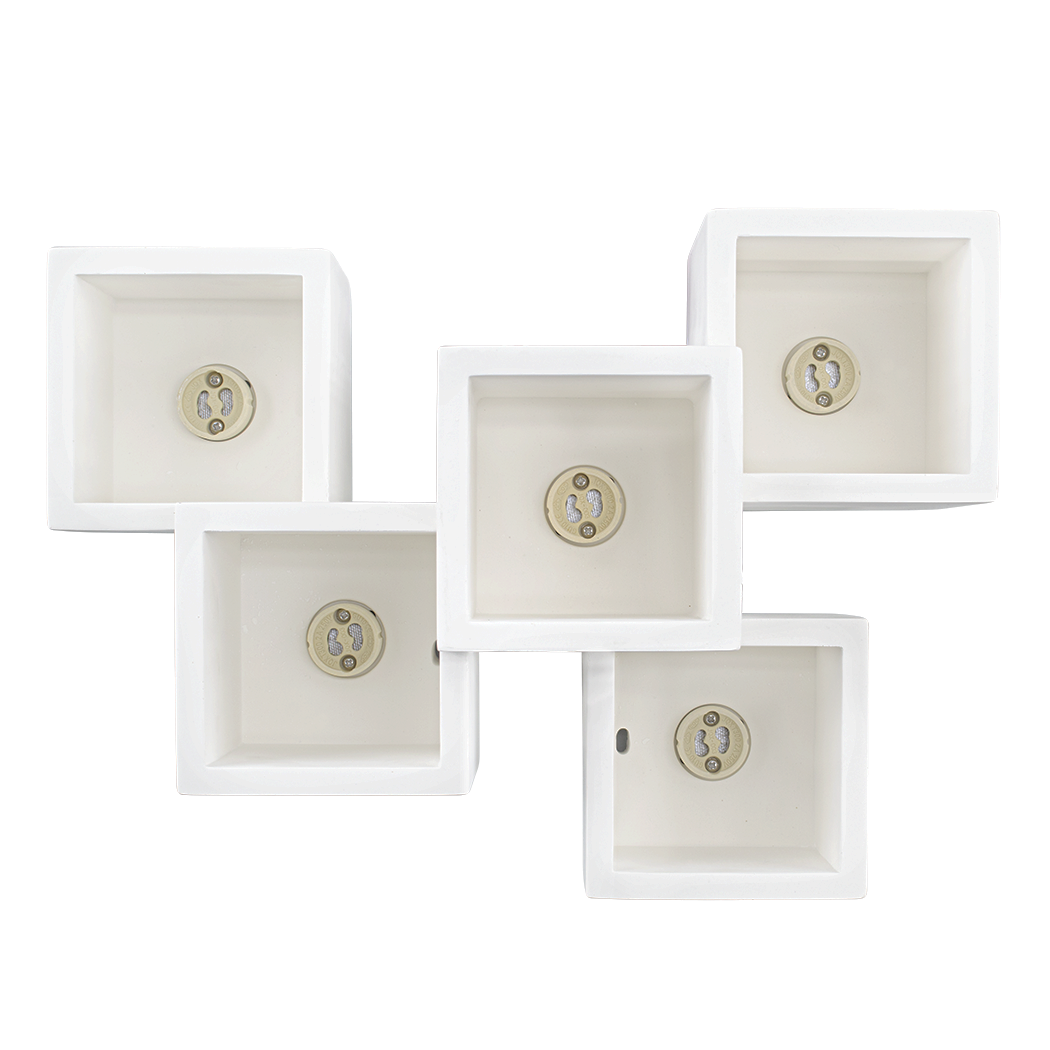 Applique Murale en Plâtre GS-5029 Plafonnier 5 Supports de Lampe GU10 Peignable
