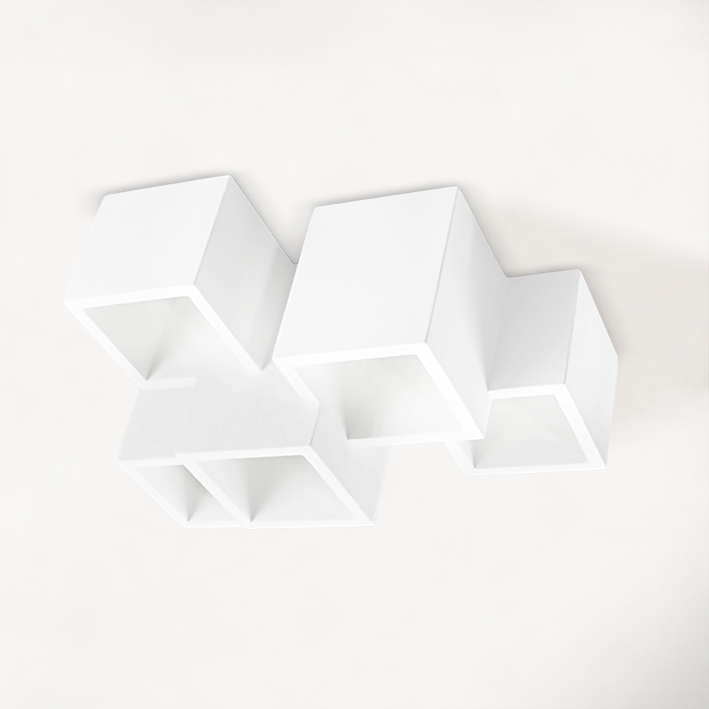 Applique Murale en Plâtre GS-5029 Plafonnier 5 Supports de Lampe GU10 Peignable