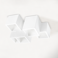 Applique Murale en Plâtre GS-5029 Plafonnier 5 Supports de Lampe GU10 Peignable