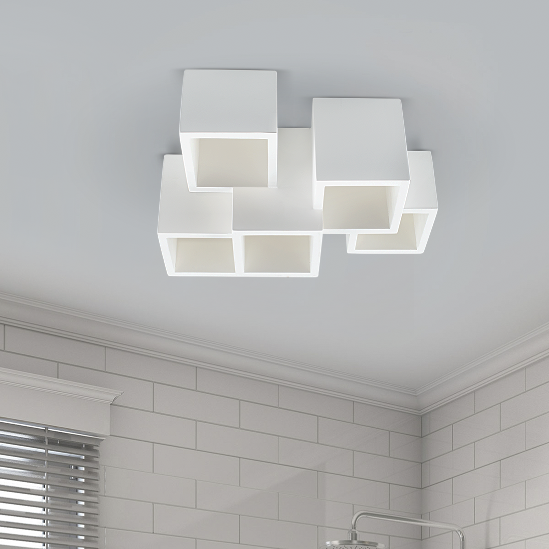 Applique Murale en Plâtre GS-5029 Plafonnier 5 Supports de Lampe GU10 Peignable
