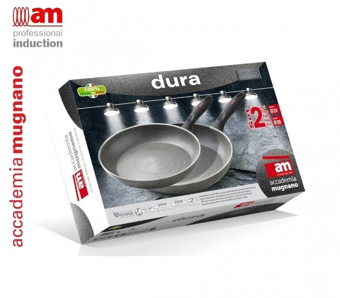 Lot de 2 poêles antiadhésives 24 - 28 cm - Académie d'aluminium
