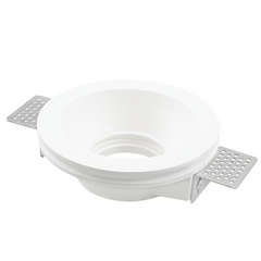 Douille encastrée en plâtre GS-5007 ronde blanche avec connexion GU10