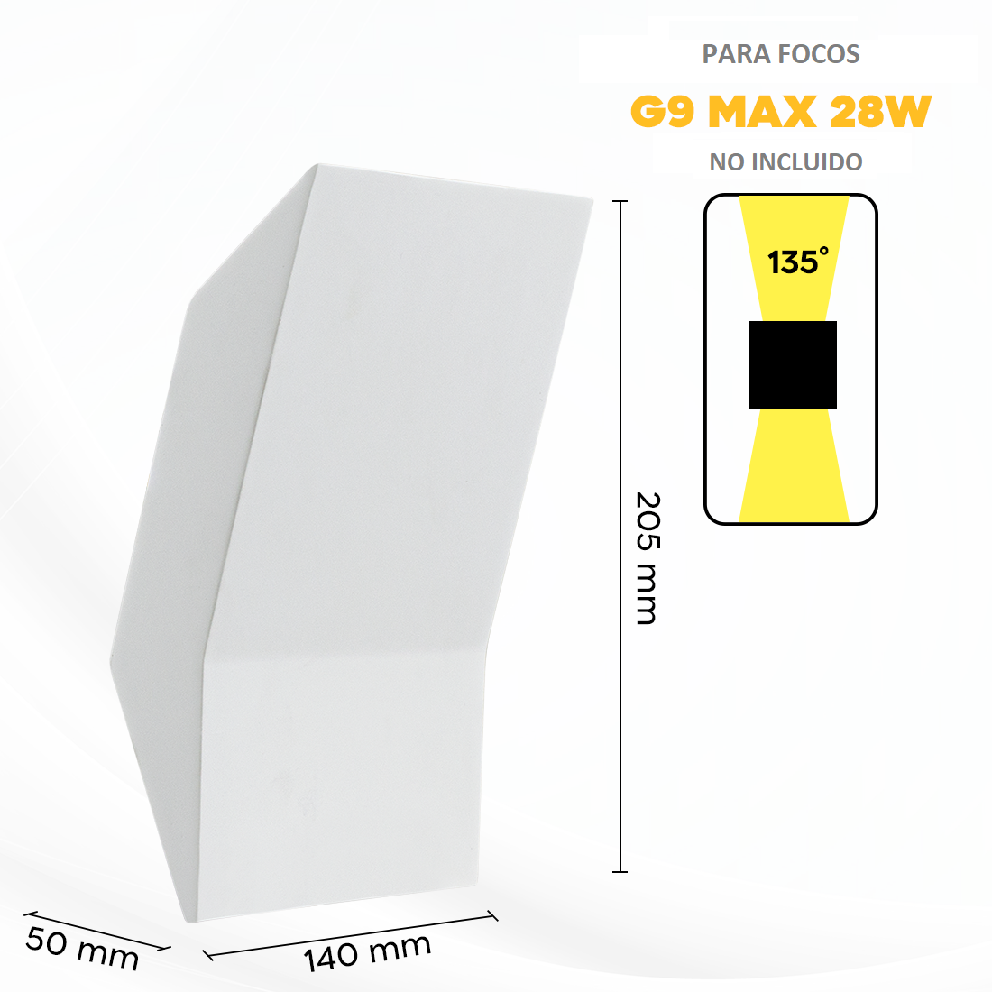 Applique plâtre pour mur GS-5033 avec design personnalisable et connexion LED G9