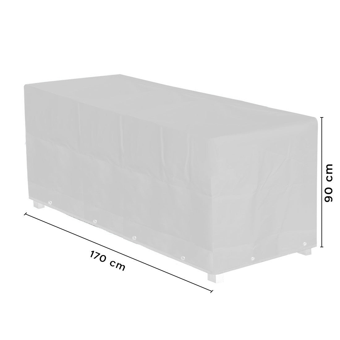Housse protection pour mobilier jardin tissu de protection en plastique 170x90cm
