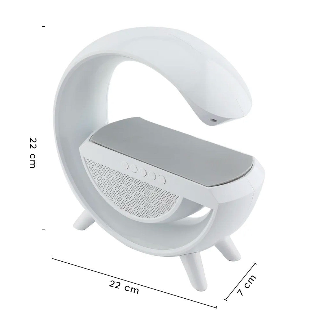Lampe de chargement sans fil Bluetooth 5.0 LED pour smartphone radio AUX USB TF