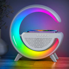 Lampe de chargement sans fil Bluetooth 5.0 LED pour smartphone radio AUX USB TF