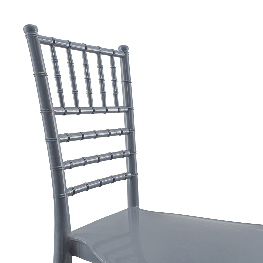 Pack 2 chaises Chiavari vintage grises chaise réception Chiavarina au classique