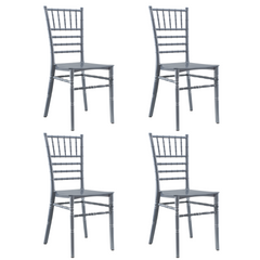 Pack 4 chaises Chiavari vintage grises Chaise Chiavarina Catering au classique